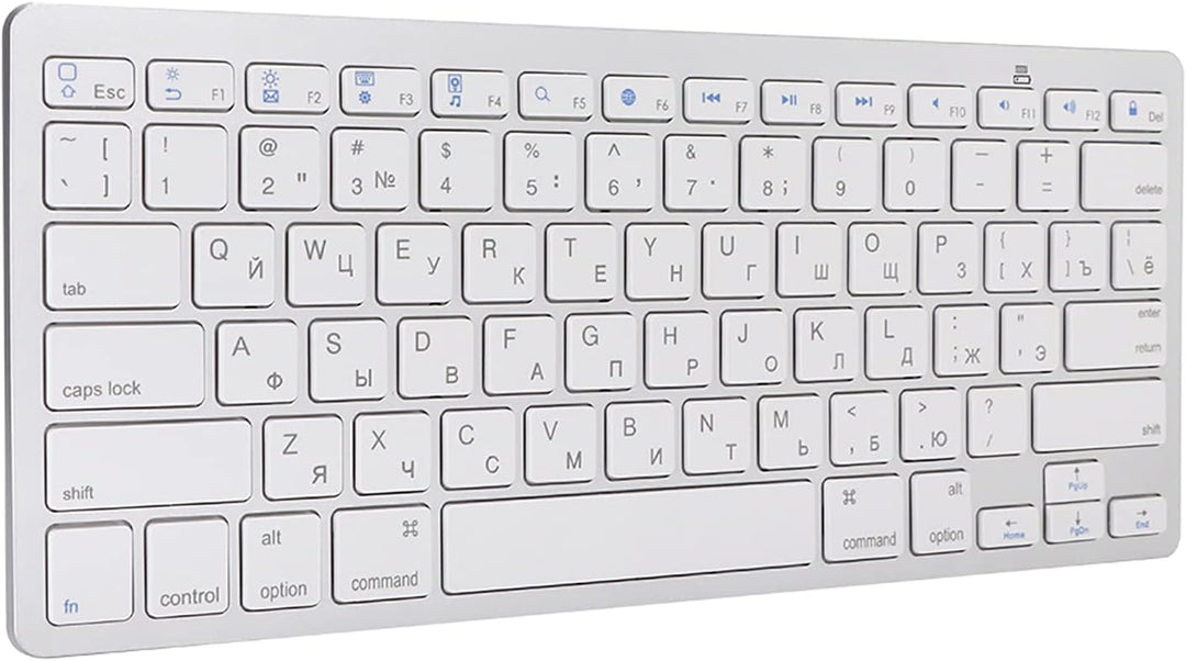 Bewinner Drahtlose russische Tastatur, 78 Tasten Bluetooth Ultradünne professionelle Multifunktionst