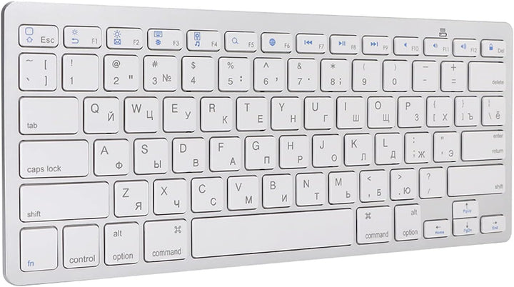 Bewinner Drahtlose russische Tastatur, 78 Tasten Bluetooth Ultradünne professionelle Multifunktionst