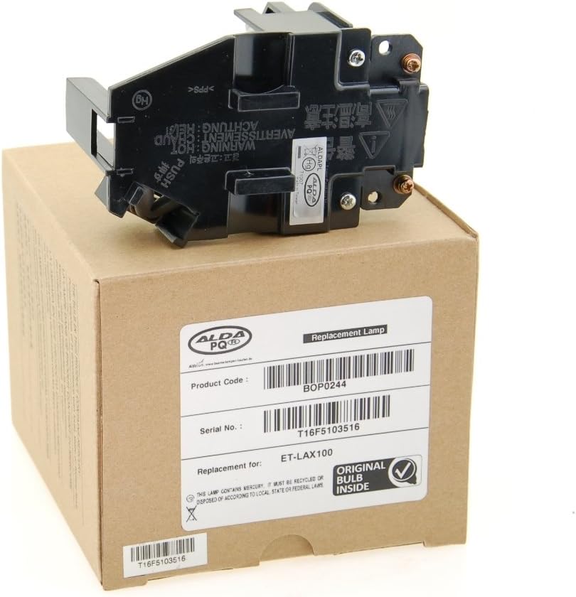 Alda PQ Professionell, Beamerlampe kompatibel mit Panasonic ET-LAX100, PT-AX100, PT-AX100E, PT-AX100