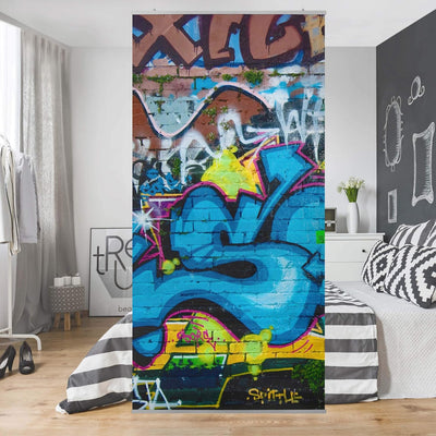 Bilderwelten Raumteiler Colours of Graffiti 250x120cm ohne Halterung 250x120cm without hanger, 250x1