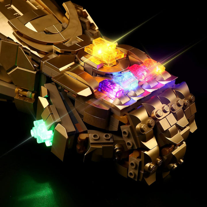 cooldac LED-Licht Kit für Lego 76191 Marvel Infinity Handschuh, Sprachsteuerungsversion LED Licht Ki