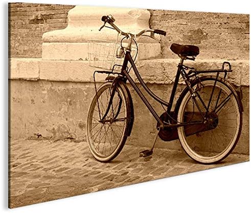 islandburner Bild Bilder auf Leinwand Hollandrad Sepia Retro Altes Fahrrad 1p XXL Poster Leinwandbil