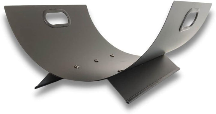 SULENO - Holzkorb DOVER 41x33 cm Aufbewahrungskorb Kaminholzkorb Brennholzkorb Feuerholzkorb, Stahl