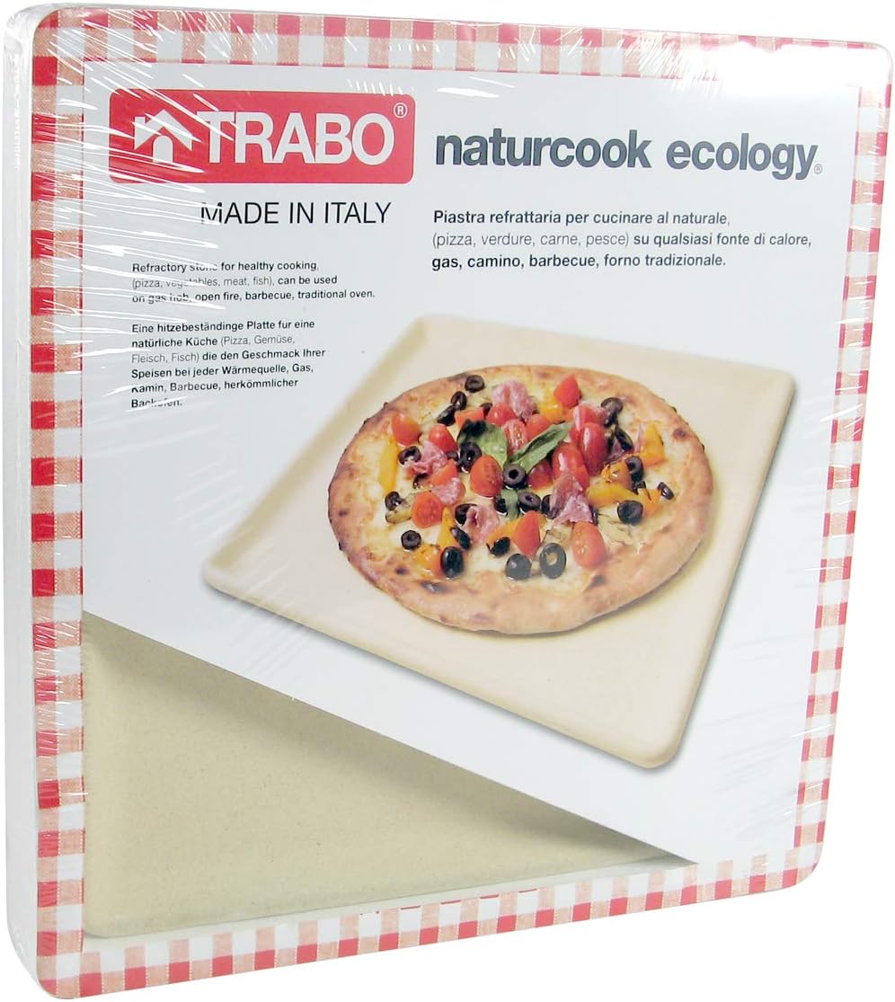 Trabo My Cooking Naturcook Feuerfeste Platte, Ton, Beige, 35 x 34.5 cm, Höhe 2.5 cm