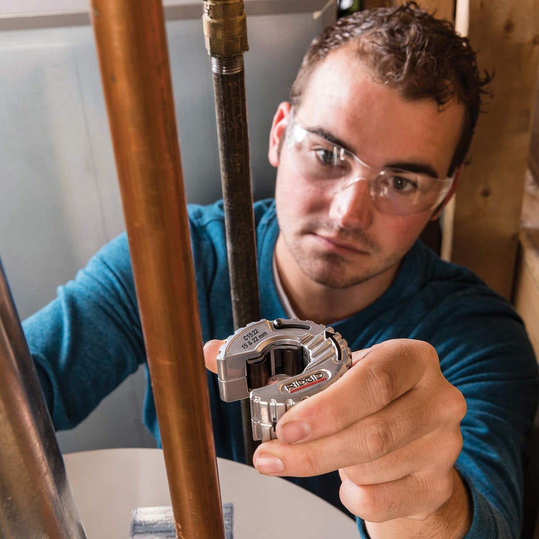 Ridgid 57018 Modell C15/22 mm engstehender Kupferrohrschneider, C-Stil, 15-22 mm Einzelbett, Einzelb