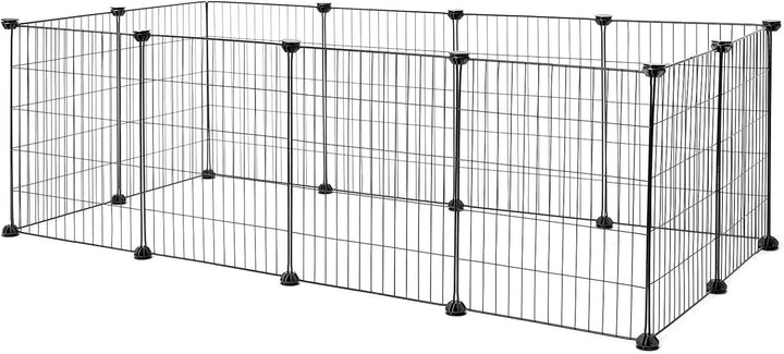 lionto Freigehege aus Metall Kleintierauslauf Kleintiergehege Kleintierkäfig 144x74x46 cm