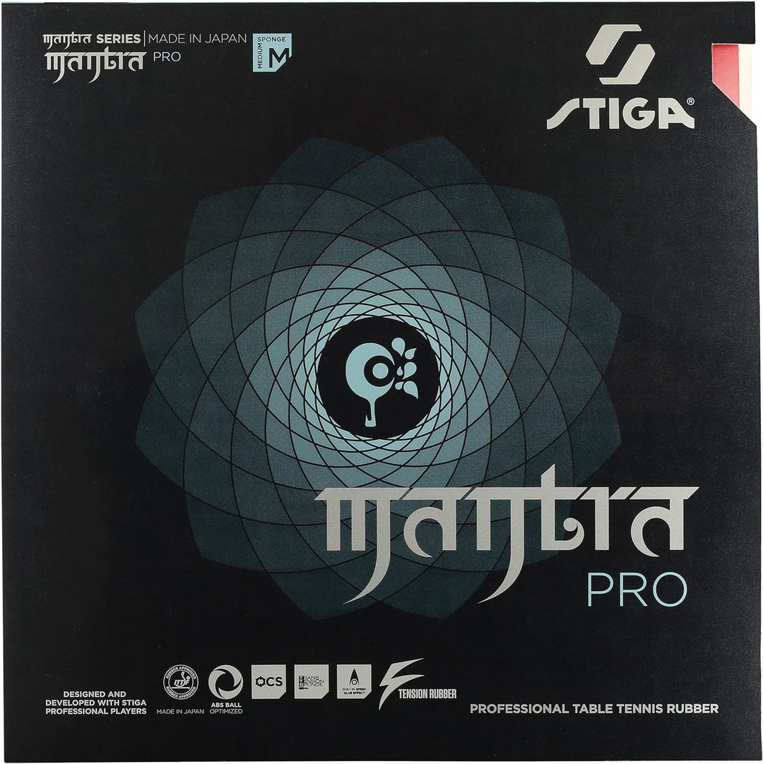 Stiga Tischtennisbelag Mantra Pro M Schwarz, Schwarz
