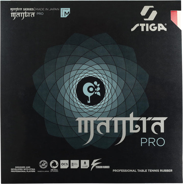 Stiga Tischtennisbelag Mantra Pro M Schwarz, Schwarz