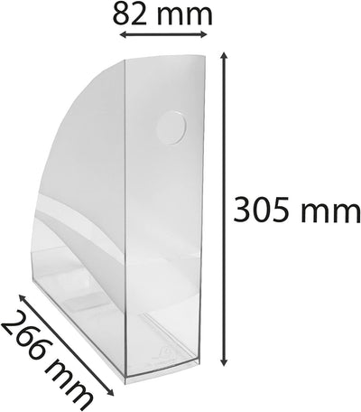 Exacompta 18223D Packung (mit 6 Stehsammler MAG-CUBE, 266x82x305 mm, für DIN A4+, robust und praktis