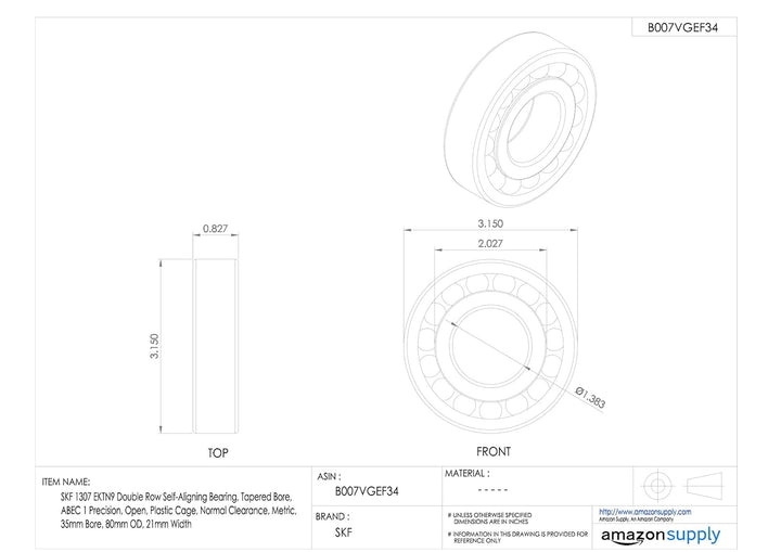 SKF Pendelkugellager 1307 EKTN9
