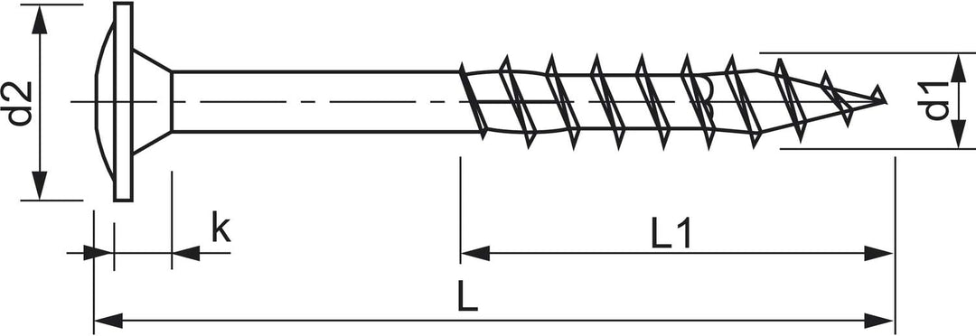 SPAX 257000601005 Für den Holzbau, Tellerkopf, T-STAR plus, 4CUT, Teilgewinde, Edelstahl rostfrei A2