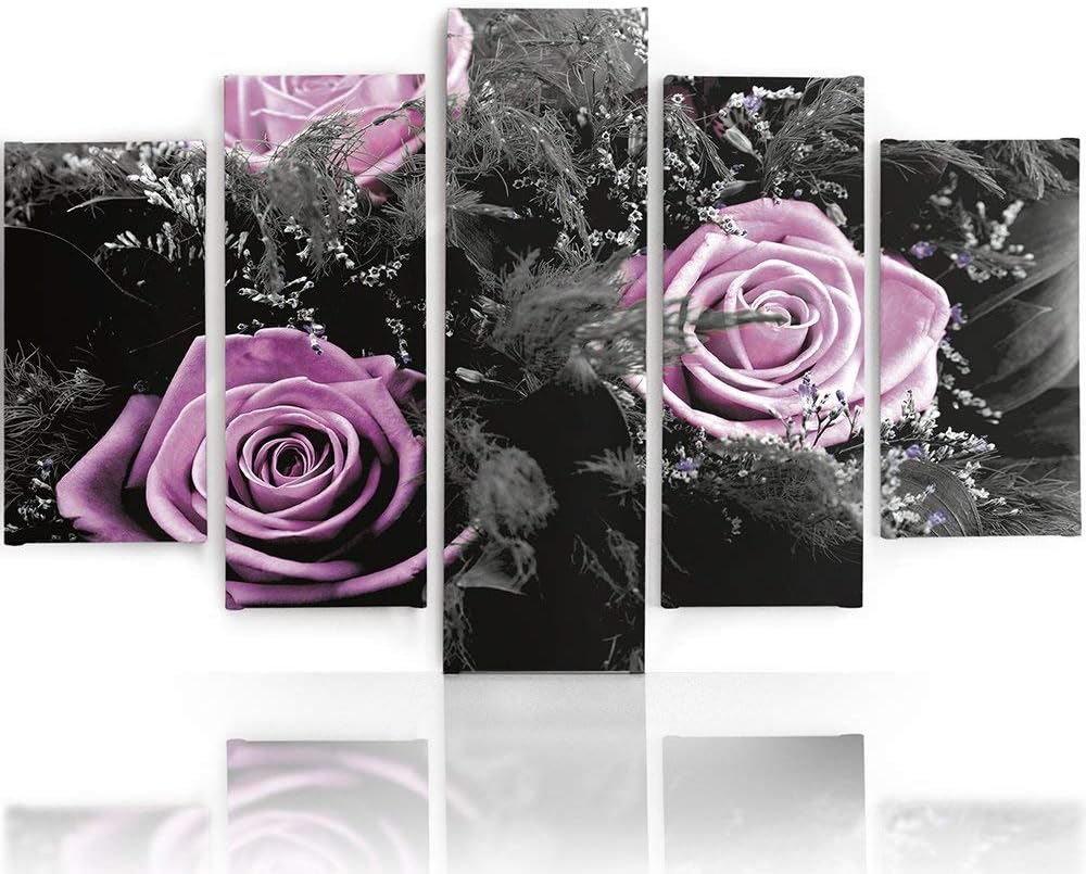 Feeby Frames, Leinwandbild, Bilder, Wand Bild - 5 Teile - Wandbilder, Kunstdruck XXL, Typ A, 300x140