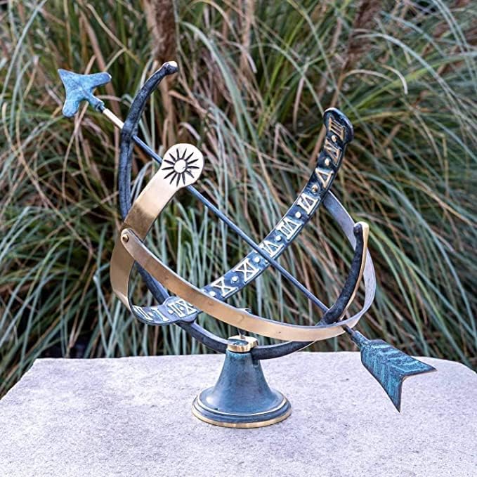 IDYL Outdoor Zeitmesser aus Bronze Sonnenuhr - hochwertig und auffällig | 0029 | Masse: 35 x 45 x 30