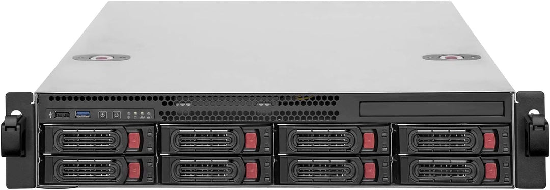 SilverStone Technology SST-RM22-308 - 2U Rackmount Server Gehäuse, unterstützt 8X 2.5/3.5 SAS/SATA H