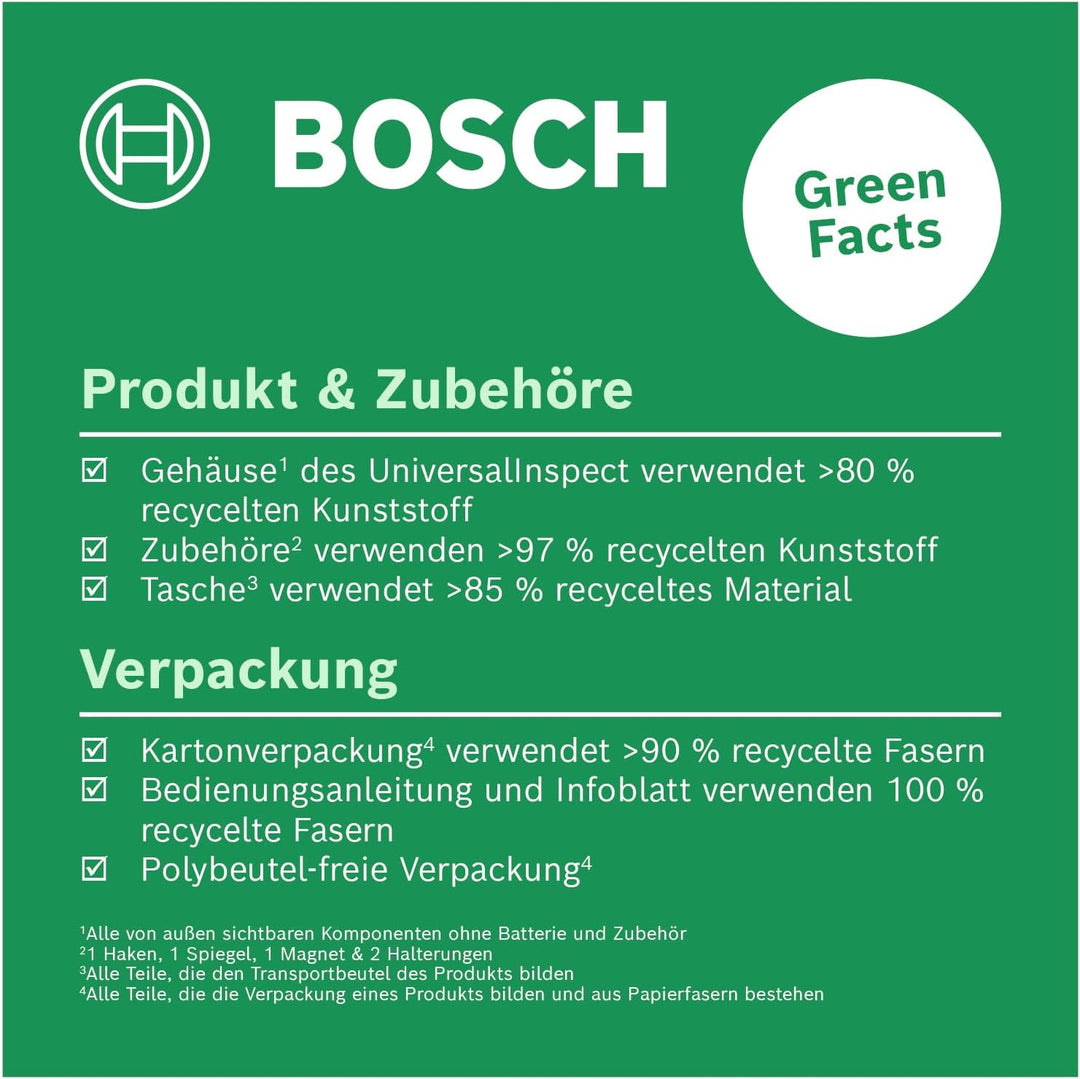 Bosch Inspektionskamera UniversalInspect (Ø8mm Endoskopkamera für hochwertige und farbige Bildaufnah