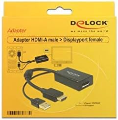 DELOCK Adapterkabel HDMI-A Stecker > Displayport 1.2 Buchse schwarz