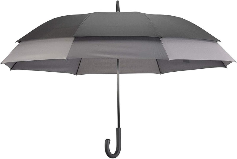 Carlo Milano Regenschirm windfest: 2er-Set Grosser XXL-Automatik-Stockschirm, windfest, Ø 130 cm (Re