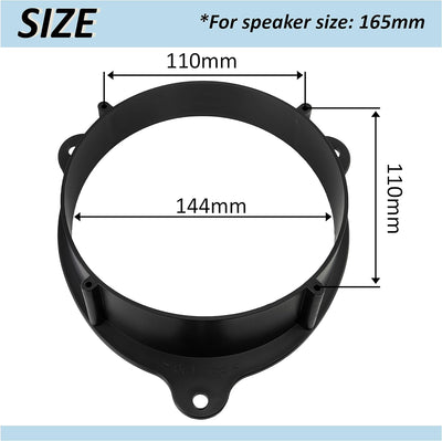 AERZETIX - C11571-2er-Satz Lautsprecheradapter/-Halter Ø165 mm - einbauseite: vordertür - kompatibel