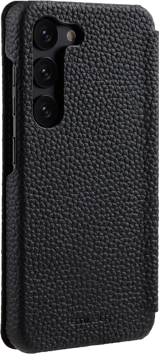 STILGUT Book Case kompatibel mit Samsung Galaxy S23 Hülle aus Leder, Lederhülle, Klapphülle, Handyhü