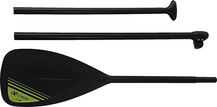 EXPLORER Alu SUP Paddel (verstellbar: 175-215cm) schwimmt, 3-teilig, ergonomischer Griff Stand up Pa