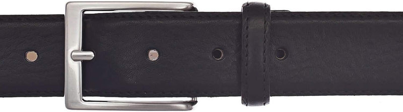 Vanzetti Dresscode: Business 35mm Cambered Full Leather Belt W80 Black - kürzbar