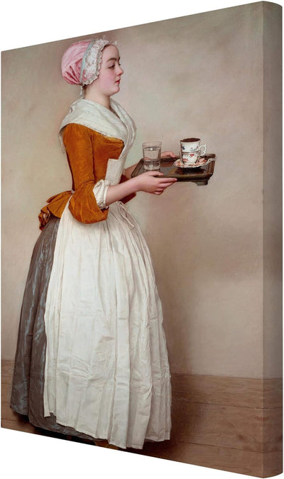 Bilderwelten Leinwandbild - Jean Etienne Liotard - Das Schokoladenmädchen, 120 x 80 cm 120cm x 80cm,