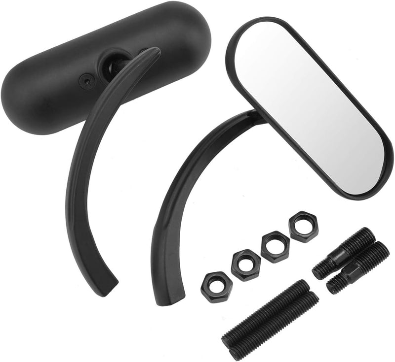 KATUR Motorrad Schwarz Chrom Benutzerdefinierte Mini Oval Rückspiegel Hight Qualität Aluminium und G