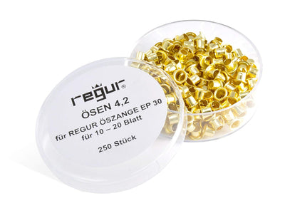 REGUR EP 30 Stanz- und Ösenzangen Set inklusive 100 Ösen 4,2 mm, für Verträge, zum Präsentieren, Rep