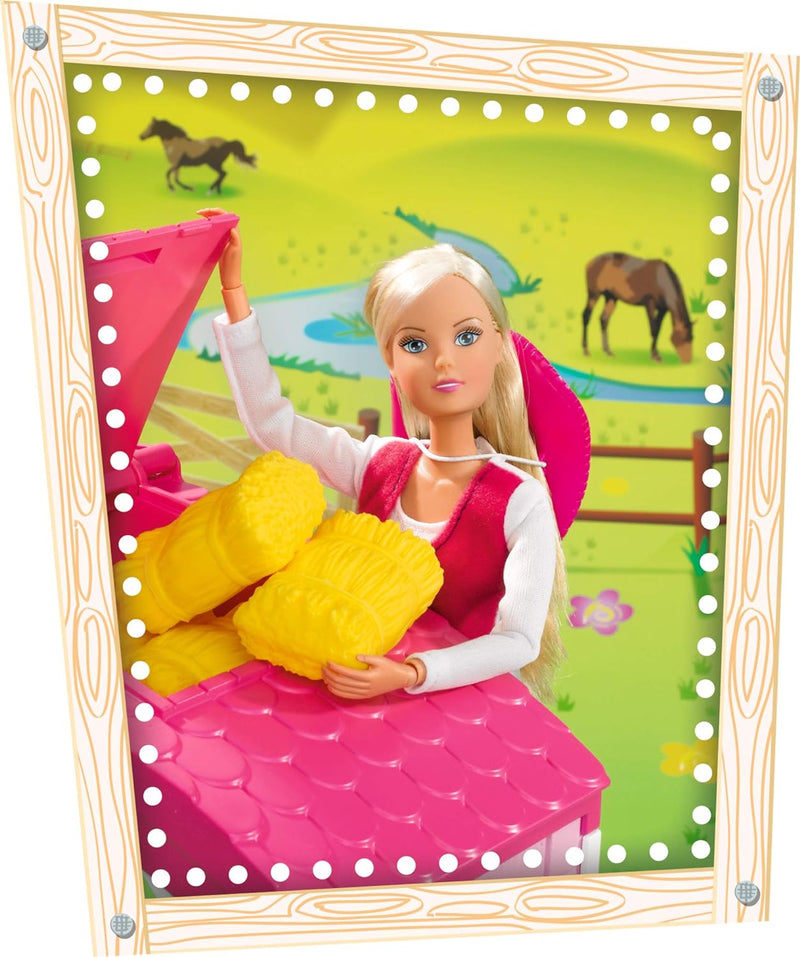 Simba 105730373 - Steffi Love Puppe mit Pferd und Stall