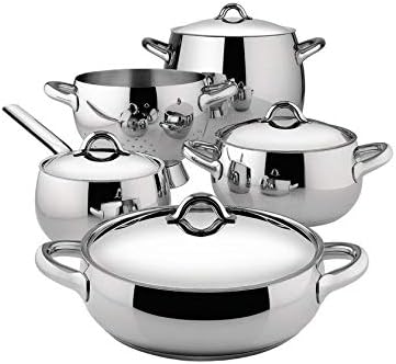 Alessi Kochtopf mit Deckel, Aluminium, Silber, 12 cm
