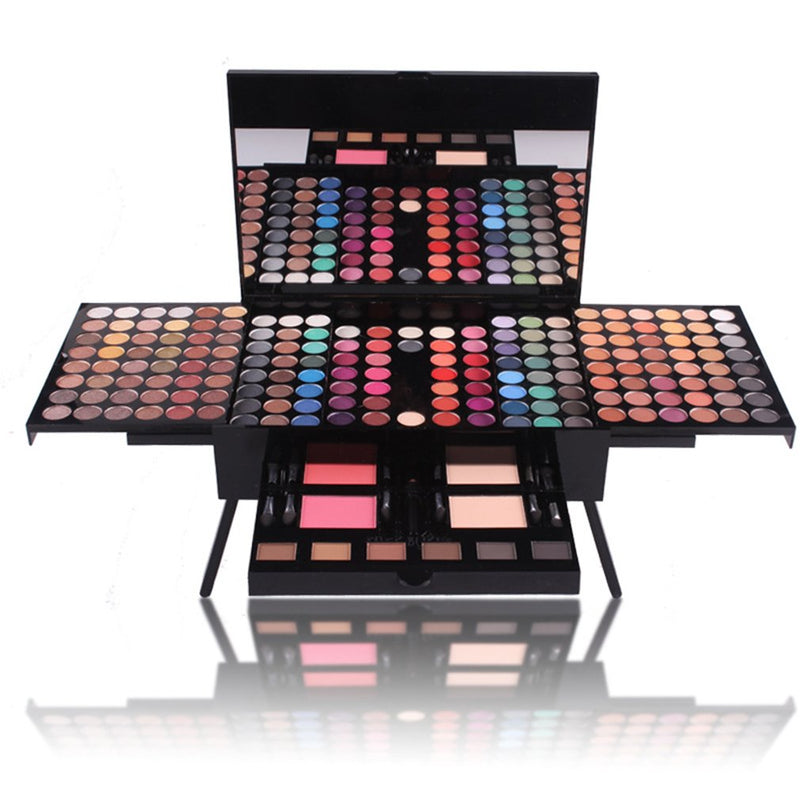 JasCherry 180 Farben Matt und Schimmern Lidschatten Makeup Paletten mit Blush Rouge, Brauenpuder, Ko