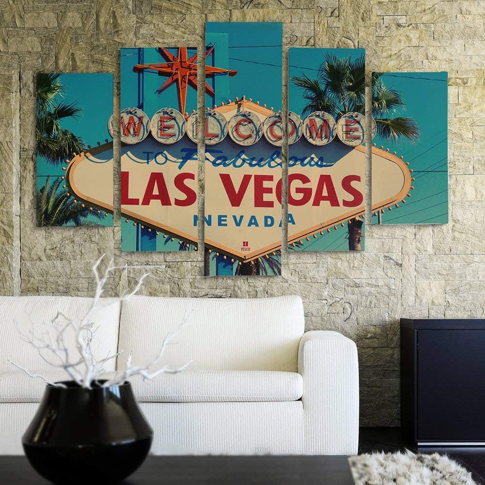 Feeby. Leinwandbild - 5 Teile - Bilder Wand Bild Wandbilder Kunstdruck XXL, 5-Teilig, Typ A, 300x140