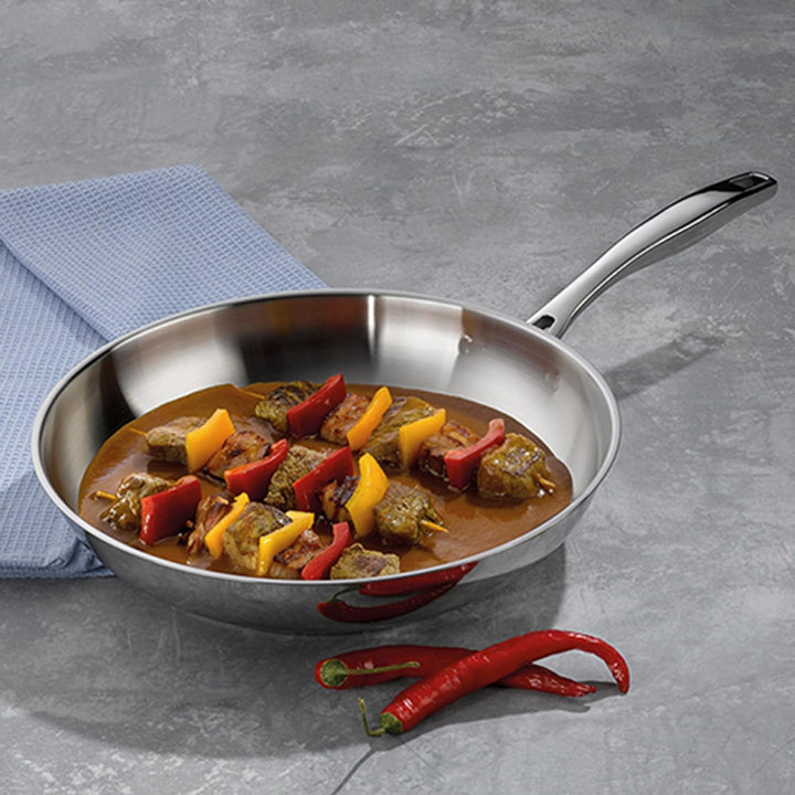 Kela 10189 Flavoria Bratpfanne, 18/8 Stainless Steel, 2.2 liters, Silber Glänzend 28 cm, 28 cm