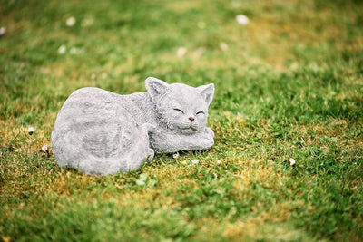 Stone and Style Steinfigur Katze Melina Steinguss frostfest wetterfest