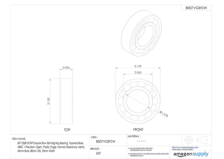 SKF Pendelkugellager 2208 EKTN9