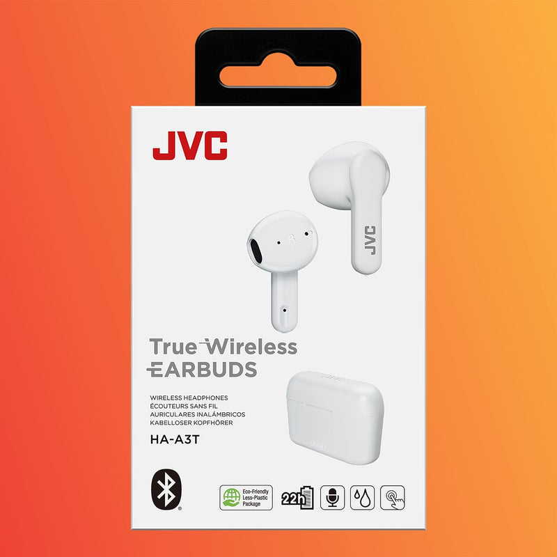 JVC Earbuds HA-A3T Headphones HAA-3TWU (Wireless IN-Ear White)