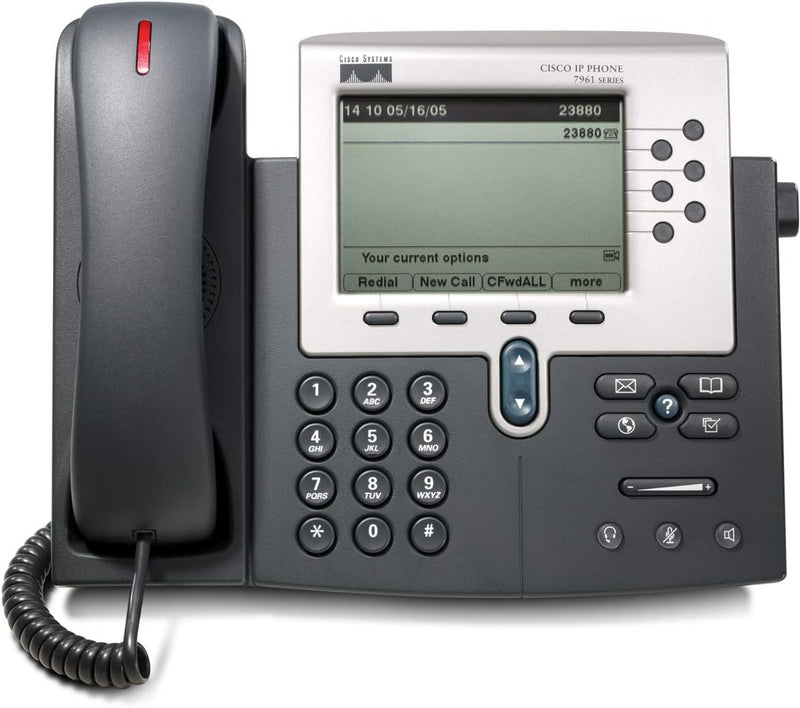 Cisco IP Phone 7961G-GE - VoIP-Telefon - SCCP - Silber, Dunkelgrau - mit 1 x Benutzerlizenz