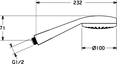 Hansa 04160170 aerosolarme Handbrause Hansamedijet 0416 Chrom