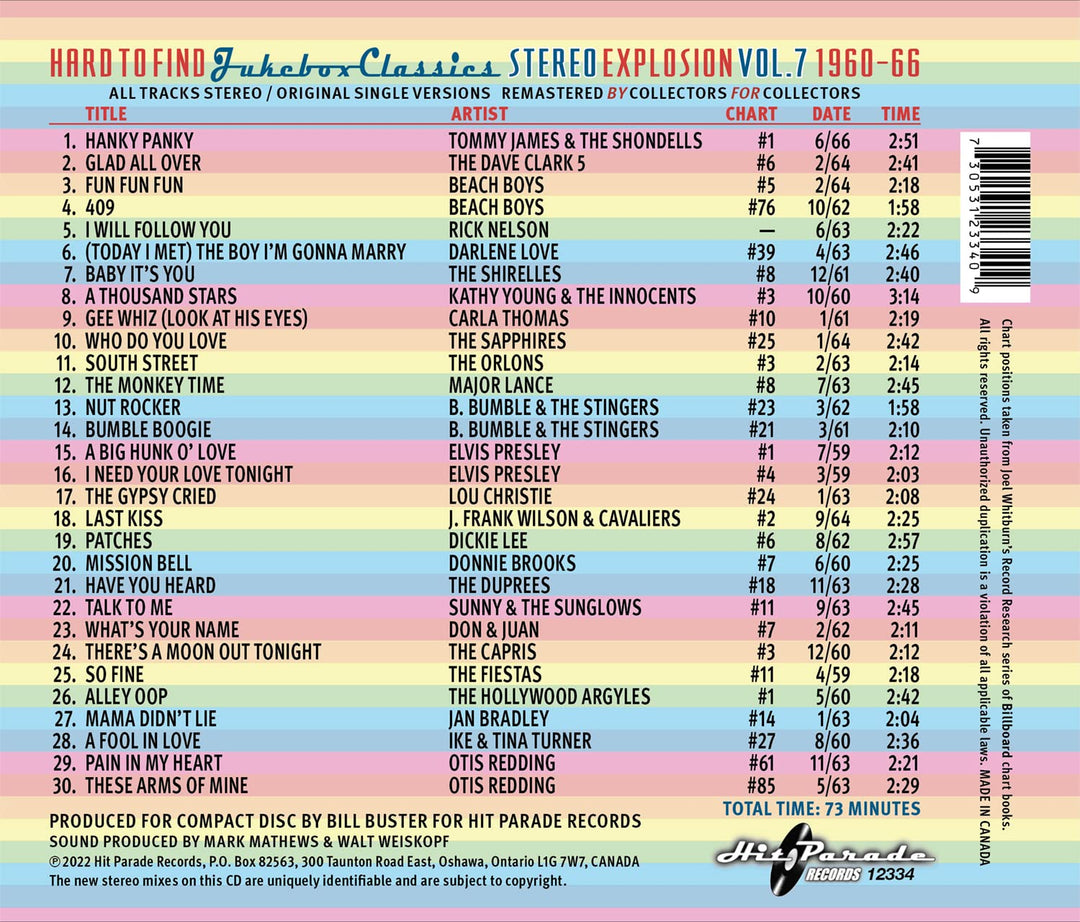 Stereo Explosion Vol.7 1960-66, Audio-CD