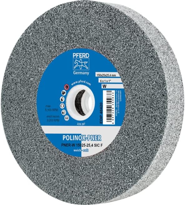 PFERD POLINOX-Kompaktschleifrad PNER | 150 x 25 mm, Bohrungs-ø 25,4 mm, Ausführung weich, SiC, fein