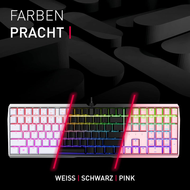 CHERRY MX Board 3.0 S, kabelgebundene Gaming-Tastatur mit RGB-Beleuchtung, Deutsches Layout (QWERTZ)