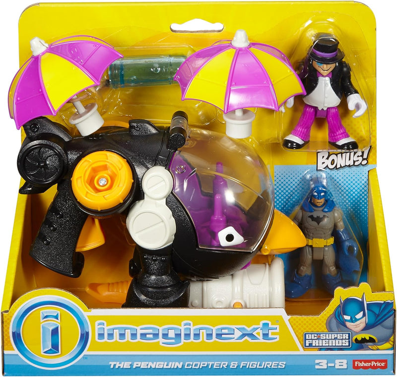 Fisher-Price Imaginext DC Super Friends Penguin Copter and Batman Figure by Fisher-Price