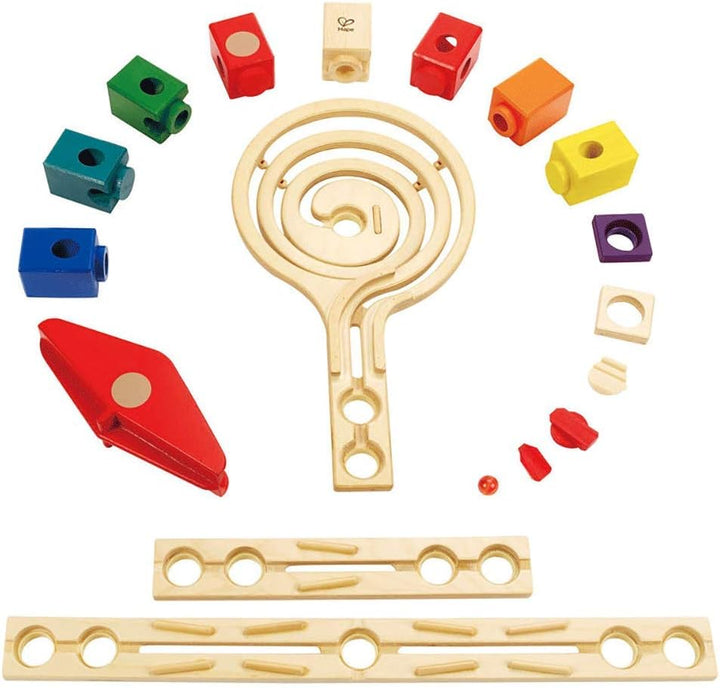 Hape E6009 - Quadrilla Vertigo, Kugelbahn, Konstruktionsspielzeug, aus Holz, ab 4 Jahren, Multi-colo