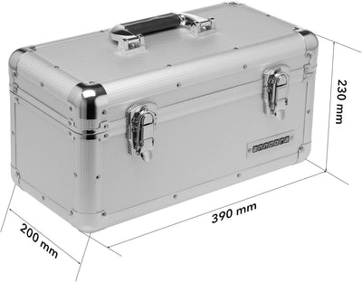 anndora Werkzeugkoffer 13 L Transportbox Werkzeugkasten Werkzeugbox - silber M - Silber, M - Silber