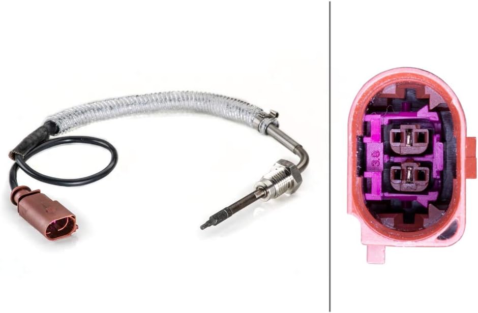 HELLA 6PT 014 494-301 Sensor, Abgastemperatur - 2-polig - geschraubt - Kabel: 420mm