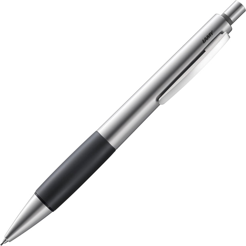 LAMY accent Druckbleistift 196 – Aluminiumfarbener Bleistift mit austauschbarem Kautschukgriffstück
