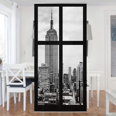 Bilderwelten Raumteiler Fenster New York Empire State Building 250x120cm + transp. Halterung 250 x 1