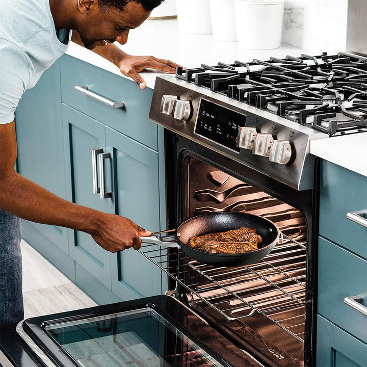 Ninja Foodi ZEROSTICK stapelbare Bratpfanne mit Deckel 26cm, harteloxiertes Aluminium, langlebig, pl