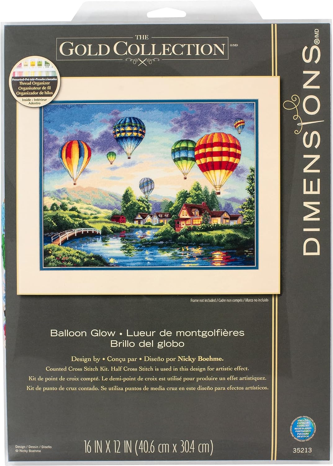 Dimensions Gezählter Kreuzstick Set, Balloon Glow, Standart Ballon, Glanz, Ballon, Glanz