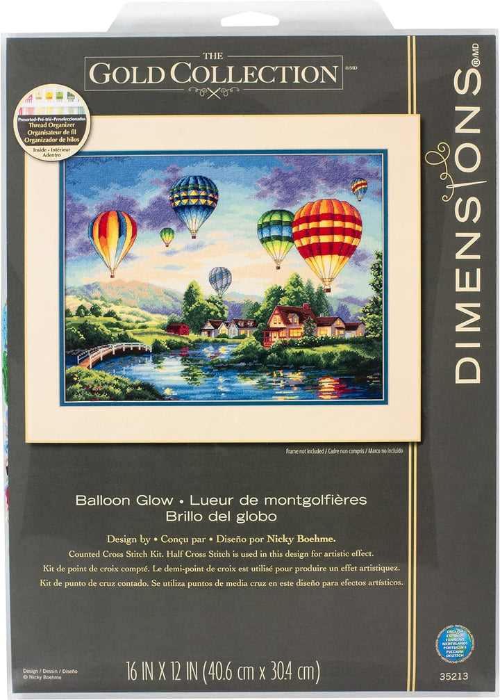 Dimensions Gezählter Kreuzstick Set, Balloon Glow, Standart Ballon, Glanz, Ballon, Glanz